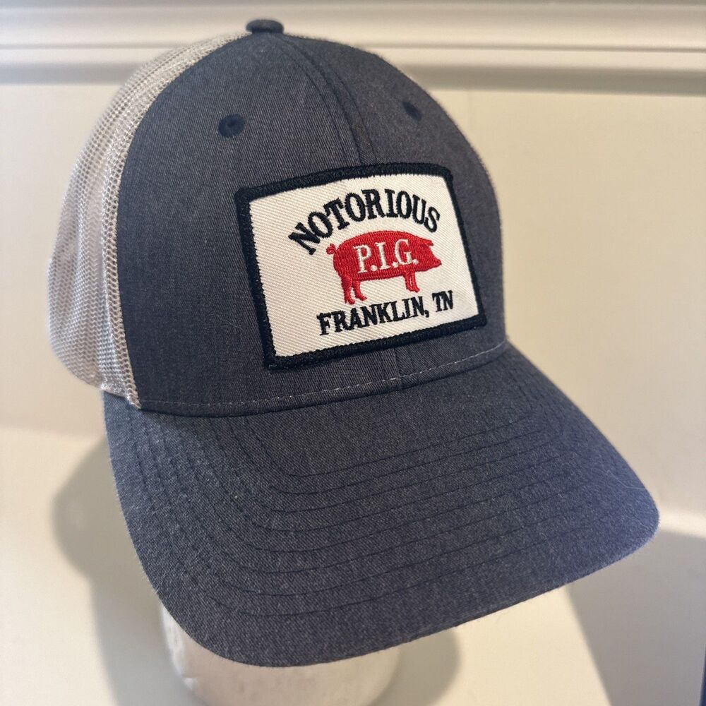 Notorious Pig Franklin TN BBQ Mesh Ball Cap Hat Snapback Adjustable